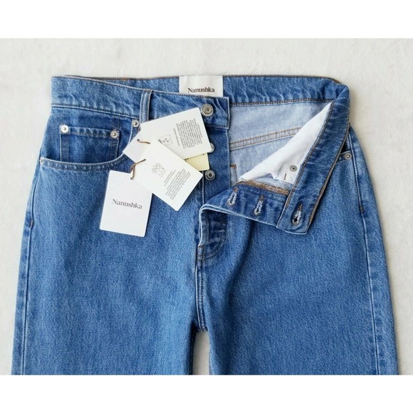 NANUSHKA RUNWAY KEMIA "ORGANIC COTTON" BOYFRIEND DENIM JEANS NWT $375 28 / US-6 - Picture 3 of 12